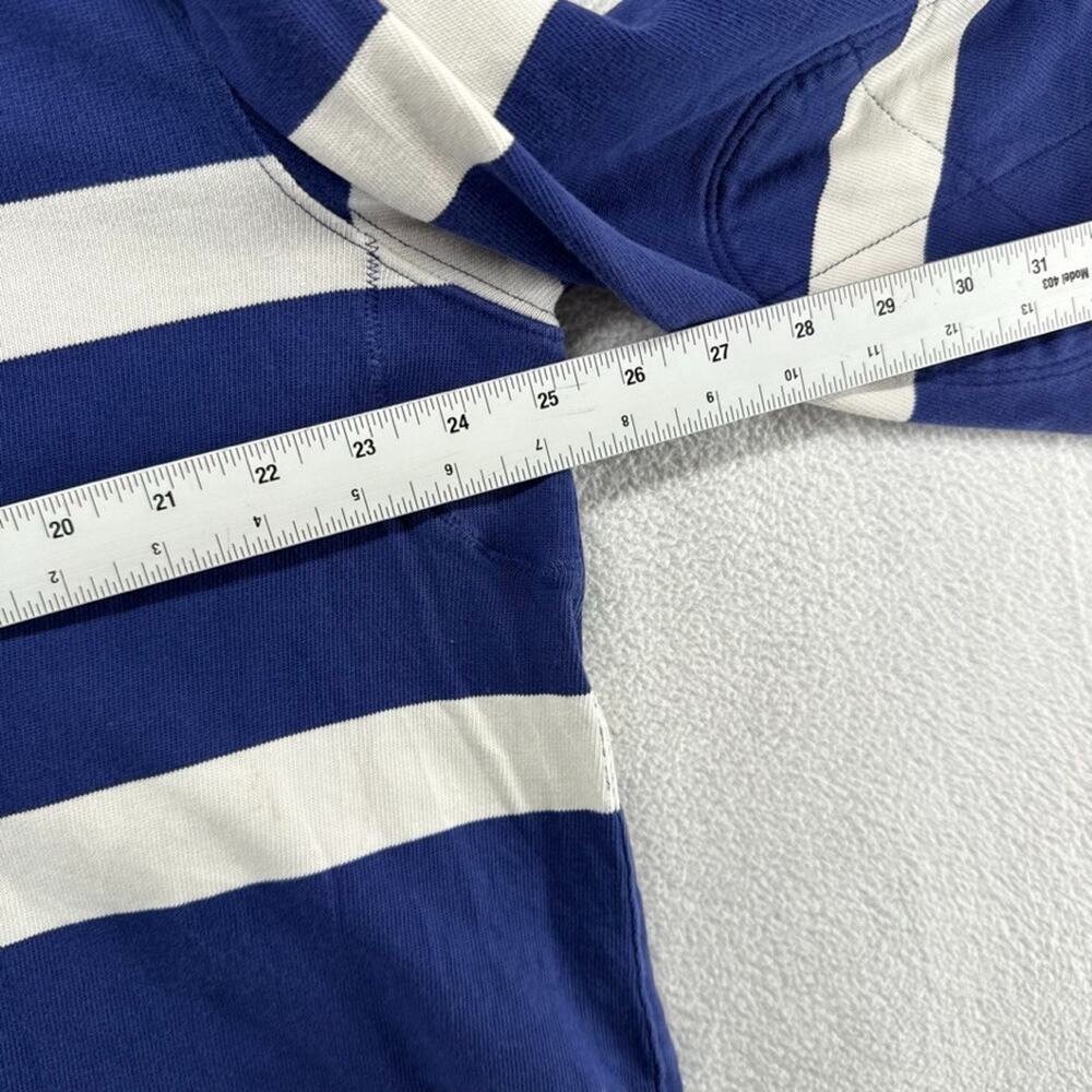 Vintage J Crew Rugby Shirt Men's XL Blue White Colorblock Thick Heavy Yacht y2k - Picture 4 of 7